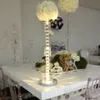 Pieza central de florero de 8 pulgadas LED para bodas base de luz con control remoto, recargable multi colores portalble lámpara de fiesta con base de luz led