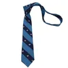 Striped neck tie + Cross bow tie blue set School uniform necktie Students bowknot for boy girl neckties Christmas Gift Free FedEx TNT