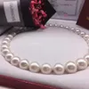 Fine Pearls Biżuteria Wspaniała 1114 mm Morze Południowe okrągły biały naszyjnik perłowy 14K3419756