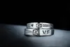 Vecalon 브랜드 연인 보석 925 스털링 실버 링 1 캐럿 남성 여성을위한 시뮬레이션 된 다이아몬드 CZ 약혼 결혼 밴드 링