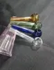 Super billig 10st Multicolor Straight Glass Pot, Glass Hookah Glass Bong Pipe Fitings, Spot Sales