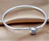 Zilveren Cirkel van Star Clear CZ Bangle DIY Originele 100% 925 Sterling Zilveren Armbanden Fit voor Kralen Charms Sieraden Groothandel 1pc / lot