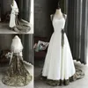 Camo Wedding Dresses with Veils Vintage Fashion Custom Made Chapel Train Cheap Bridal Gowns with Elbow Length Bridal veils Two Piece Set