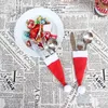 Santa Claus Christmas Mini Hat Dîner en intérieur Spoon Forks décorations ornements