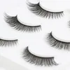 3 Pares Muito 3D Cruz Negra Grosso Cílios Postiços Super Macio Natural Longo Maquiagem Dos Olhos Lash Extensão