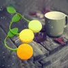 4pcs Silicone Tea Ball Bag Strainer Strawberry Herbal Spice Infuser Filter Tool #R571