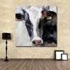 Images murales de vache, décoration de maison, images murales, peinture à l'huile moderne sur toile, vente en gros