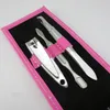 Nouveau 4 pièces/ensemble pince en acier inoxydable brodé Cutter coupe-ongles pédicure manucure ensemble Kit étui outil, ongles outils 2920