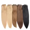 30 Farben brasilianisches glattes Haar, 16 bis 32 Zoll, glattes Haar, 100 % Echthaar-Verlängerung, Webeinschlag, blond, braun, kastanienbraun, burgunderrot