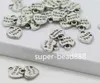 500Pcs Antique Silver Bronze Hearts Letter Thank you Charms Prndant For Jewelry Making 10*12mm