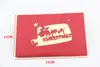 Biglietto di auguri in 3D Noel Christmas Bell Cartoli di auguri Decorazioni di Natale Biglietti di Natale per saluti Biglietti Bessing Pop -up 6698508