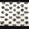 Fashion Alloy Rings Hip Pop Style SkullDevil Pierścienie Pierścienie Fit Halloween Party Mix Lot 50pcs Hurt