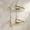 SPEDIZIONE GRATUITA Nuovo progettata europea in ottone di lusso Golden Golden Rack Shelf Basket/Bathing Shelf