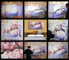 Morka Czysta ręcznie malowana nowoczesna abstrakcyjna sztuka zwierząt Malarstwo olejne pies palenie cygara wysokiej jakości płótno do dekoracji ścian domowych MUL7761500