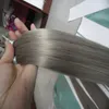 silver gray hair extensions u tip Hair Extensions 100g 100s pre bonded keratin stick tip human hair