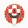 Banhado a ouro de luxo colorido vermelho esmaltado UK Moda Poppy Broche Os britânicos Remembrance Poppy Dias Broche de lembrança de alta qualidade Cruz Pinos