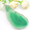 Wholesale 10 Pieces 1LOT Newest Green Natural Agate Gem 925 Sterling Silver USA Israel Wedding Engagement Pendants Party Jewelry