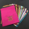 Vintage Embroidery Clothes Shoe Travel Bag Chinese Satin Fabric Drawstring Storage Bags Shoes Pouch Bag for Womens 10pcs/lot