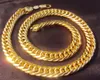 SOLID HEAVY 14K YELLOW GOLD FINISH 11mm 24 INCHES RAPPERS MIAMI CUBAN LINK CHAIN necklace 100% real gold, not solid not money.