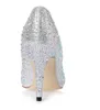 Neue Strass High Heels Cinderella Schuhe Damen Pumps Spitzschuh Frau Kristall Hochzeitsschuhe 7cm oder 9cm Absatz große Größe274a