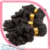 Wefts New Fashion Aunty Funmi Raw Indian Virgin Extensions obearbetade studsande spiral romantik krullar 100% mänskligt hårväv grossist 3 bulle