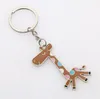 Ny ankomst Giraffe Zinc Alloy Key Ring Plating Keychain Hot Kr346 Nyckelringar blandar order 20 stycken mycket