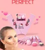 かわいいktメイクアップブラシ8ピースを作る鏡のケースの美容化粧品のツールの赤面の唇ブラシKKA2385
