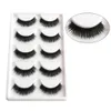 Thick False Eyelashes 1 Box 5 Pairs Short Thick Black Natural Smoky Makeup Long Fake Eye Lashes2044710