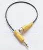 Golden Plated 3.5mm Mono Male Plug aan RCA Female AV-connector Kabel ongeveer 30 cm / 10st