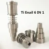 Domeless GR2 Titanium Nails Ceramic Enail Coils Hookahs 16mm 20mm Dnail Enail Heater Coil Carb Cap Kits For Both Female Male Glass Pipe Water Bong Smoking Accessories