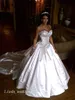 Vestidos de noiva pnina tornai vestido de baile romântico sparkly cristal dreno sonho de sonho igreja igreja de noiva dos vestidos de festa 3291039
