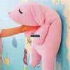 Dorimytrader 100 cm Grand Belle Doux Dessin Animé Lapin En Peluche Oreiller en peluche Anime Couché Lapin Poupée Jouet 2 Couleurs 39 pouces 100 cm DY61774