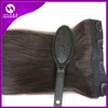 20 " 22 " Pleine Tête Clip dans l'extension de cheveux Humains Noir Brun Blonde Couleur 120g 160g 1 set/lot