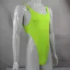 Partihandel-Mens Thong Bodysuit Stretchy High Cut Deep V-Neck Jersey Spandex