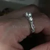 Vecalon Fashion Smycken Vintage Förlovningsring vigselring för kvinnor Cz diamantring 925 Sterling Silver Kvinnlig Fingerring