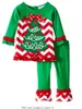 2016 baby Christmas outfit ragazze cervo albero di natale t-shirt + pantaloni volant 2 pezzi imposta bambini polka dot top bambini primavera autunno indossare vestito