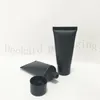 Tubo vazio macio preto de 150pcs para o empacotamento dos cosméticos, garrafas plásticas do creme da loção da amostra 30ML, aperto do tubo dos recipientes Unguent