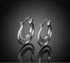 mix 12 style 12pairs/lot high-quality plating 925 sterling silver Double circle Ear hoop earrings fashion gifts hyperbole big Ear ring