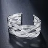 Бестселлер дешевые покрытие 925 серебро мечта сетки вместе браслет манжеты браслет 30 мм тай тканые браслет ювелирных изделий