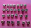 liga cúbico de metal soltas 1-9 letras números Cube quadrada do coração esmalte preto Big Hole Beads Fit Cobra esqueleto pulseira / colar de jóias