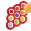 Silikon Mini -Eiswerkzeuge Pralinen Runde Würfel Formler mit 9 Sillicon -Aufkleber Partyversorgung
