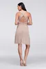 Short Bridesmaid Dress with Crisscross Back W11480 V-neck Chiffon Wedding Party Gowns graduacion vestidos de gala 2021