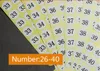 Garment Adhesive Sticker Size Label 1.3cm Diamaters Number 26/27/28/29/30/31/32/33/34/36/37/38/39/40-60