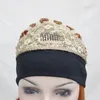 Frete grátis bonita bonita síntese Bonito orange brown 3/4 peruca com headband curto reta mulheres sintéticas 'metade peruca