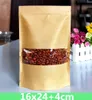 wholesale 9-30cm Kraft Paper locks zipper bags Plastic Retail Packaging with window Stand up food bag 100pcs/lot