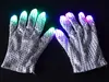 LED Glow Flashing Cekiny Rękawice Party Dance Finger Lighting Rękawice Rękawiczki Bar Halloween Performance Stage Rekwizyty Świąteczne Dostawa