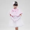 Zarif Kış Şal Prenses Palto Çarşamba Ceket Bebek Kız Elbise Kızlar Manteau Beyaz Peluş Çiçek Pelerin Ceket Kıyafetleri5720613