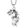 Brand New Pure Stainless steel Biker Flame Dragon Cool Design Pendants Men's High Quality Jewelry Gift Punk Necklace Chain 22''