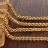 Mans Kette Halsketten Luxus 18 Karat Reales Gold Überzog Männer Gliederkette Schmuck Allergie Free Twisted Zubehör KX629