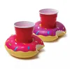 Flamingos Donut Watermelon Pineapple Inflatable Coasters Pool Donut Floating Bar Coasters Floating Drink Cup Holder Bath Toys